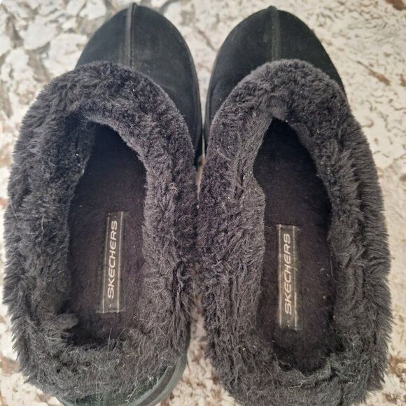 Skechers Black Suede clogs mules size 7US - Picture 3 of 10